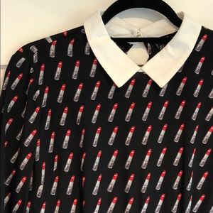 Forever21 lipstick dress with collar